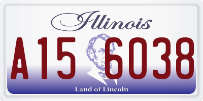 IL license plate A156038