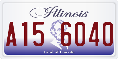 IL license plate A156040