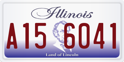 IL license plate A156041