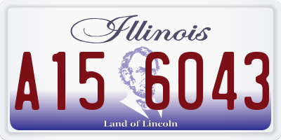 IL license plate A156043