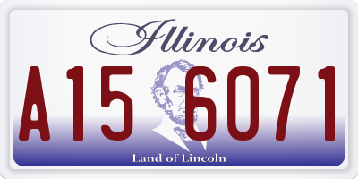 IL license plate A156071
