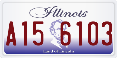 IL license plate A156103