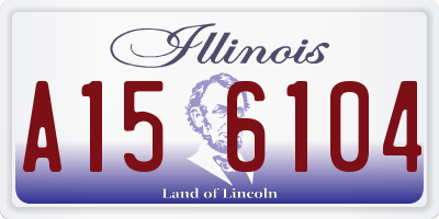 IL license plate A156104