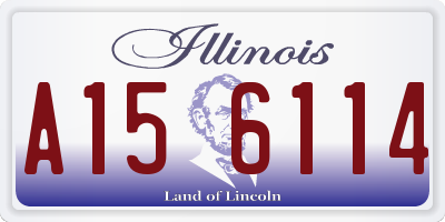 IL license plate A156114