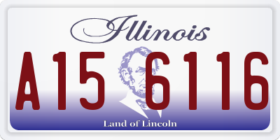 IL license plate A156116