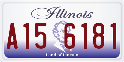 IL license plate A156181