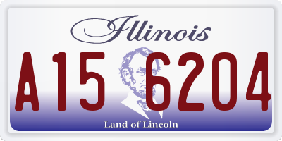 IL license plate A156204