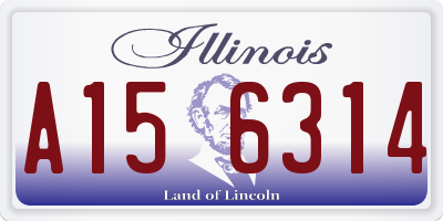 IL license plate A156314