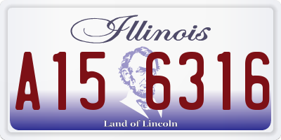 IL license plate A156316