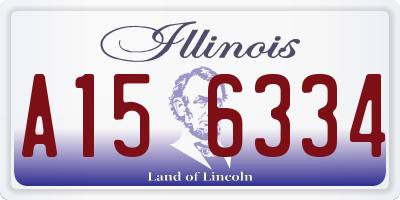 IL license plate A156334