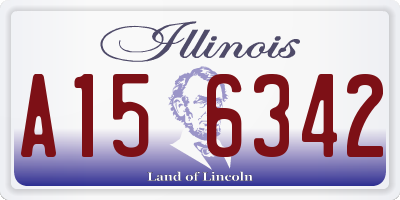 IL license plate A156342