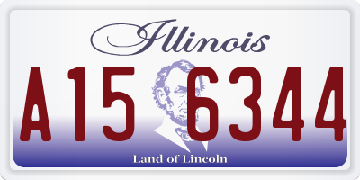 IL license plate A156344