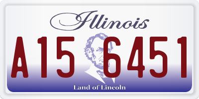 IL license plate A156451
