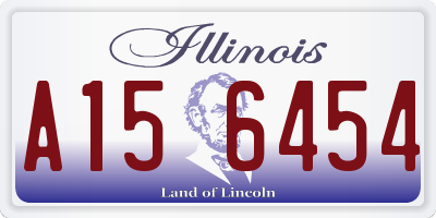 IL license plate A156454