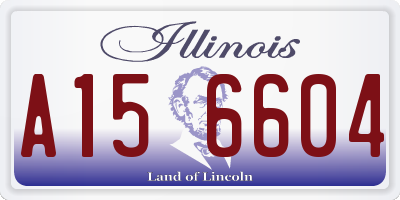 IL license plate A156604