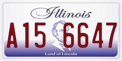 IL license plate A156647