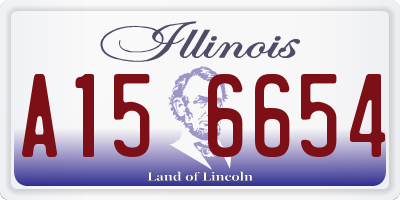 IL license plate A156654
