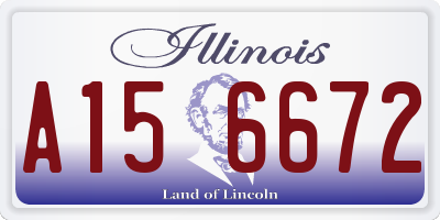 IL license plate A156672