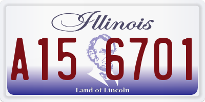 IL license plate A156701