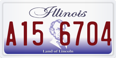IL license plate A156704