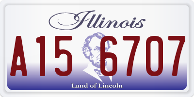 IL license plate A156707