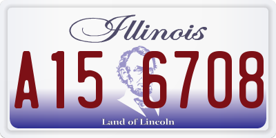 IL license plate A156708