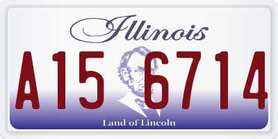 IL license plate A156714
