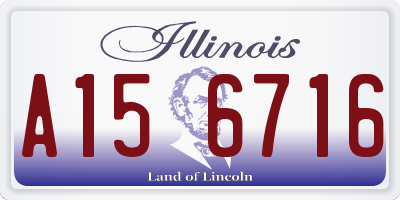 IL license plate A156716