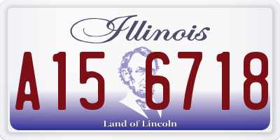 IL license plate A156718