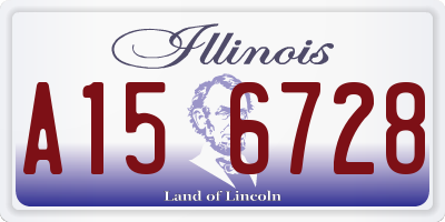 IL license plate A156728