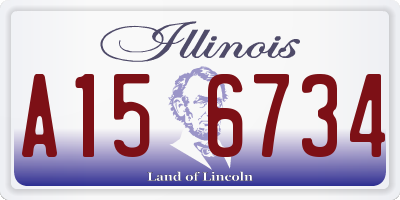 IL license plate A156734