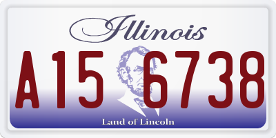 IL license plate A156738
