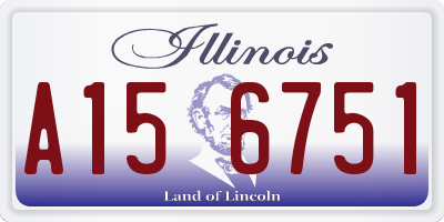 IL license plate A156751