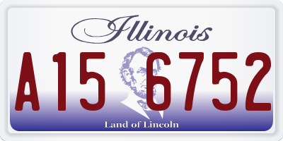 IL license plate A156752