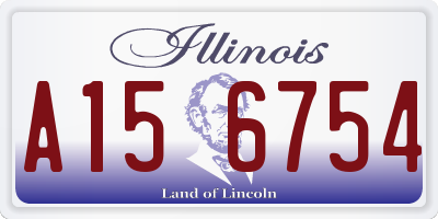 IL license plate A156754
