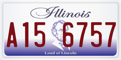IL license plate A156757