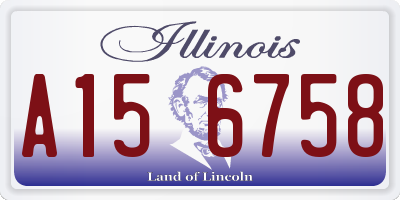 IL license plate A156758