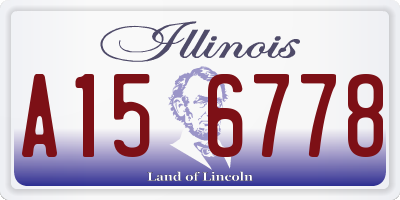 IL license plate A156778