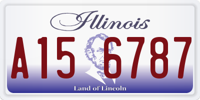 IL license plate A156787