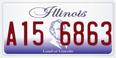 IL license plate A156863