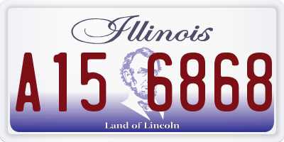 IL license plate A156868