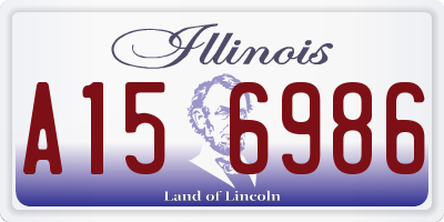 IL license plate A156986
