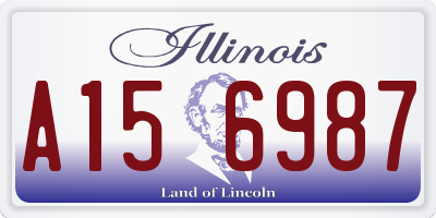 IL license plate A156987