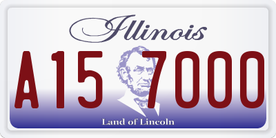 IL license plate A157000