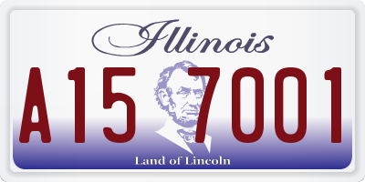 IL license plate A157001