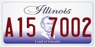 IL license plate A157002