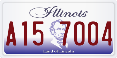 IL license plate A157004