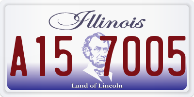 IL license plate A157005