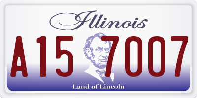 IL license plate A157007