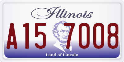 IL license plate A157008